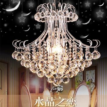 现代简约LED水晶餐厅吊灯 客厅卧室展厅客房创意花苞水晶灯灯具